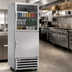 Thumbnail image #4 for Beverage-Air RID18HC-HGS One-Section Pass-Thru Refrigerator with Half-Solid Half-Glass Doors, Bottom-Mount, 18.38 Cu. Ft.