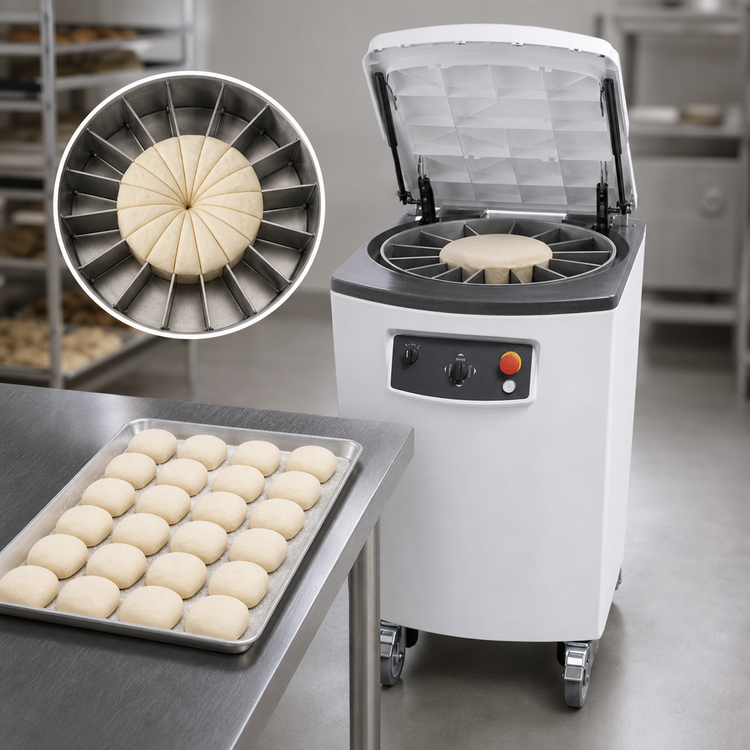 Product image #4 for Univex SQD20 Semi-Automatic Square Dough Divider, 20-Piece Floor Model