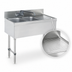 Thumbnail image #4 for Advance Tabco Special Value Series 2-Compartment Stainless Steel Bar Sink Unit with Right Drainboard and Splash-Mount Faucet, 36 Inch Wide