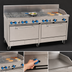 Thumbnail image #4 for Comstock-Castle 72-Inch Commercial Gas Range with 8 Star Burners, 24-Inch Griddle, and 2 Ovens
