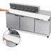 Thumbnail image #5 for Beverage-Air 72-Inch Three-Section Sandwich Prep Table with 17-Inch Cutting Board and 12-Pan Top