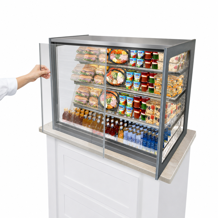 Product image #4 for Federal Industries Italian Glass Series 60-Inch Self-Service Non-Refrigerated Countertop Pastry Display Case