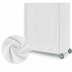 Thumbnail image #4 for Metro 48 x 21 x 62 Inch Banquet Cart Cover, Uncoated Knitted Polyester, White