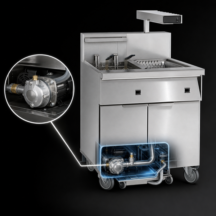 Product image #4 for Imperial Electric Floor Fryer with Built-In Filter System, Dump Station, and 50 lb. Capacity
