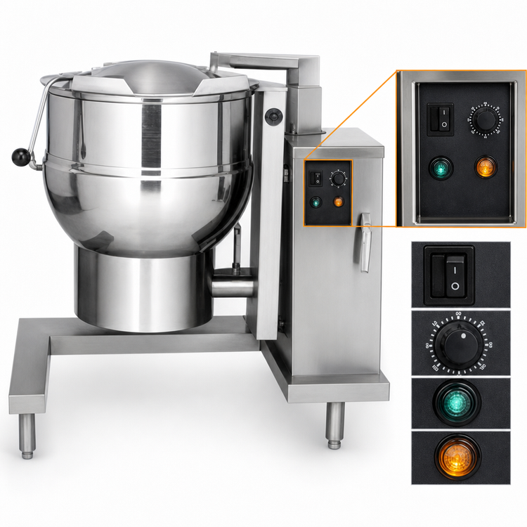 Product image #4 for Groen DH-60C 60-Gallon Floor-Model Gas Tilting Steam Jacketed Kettle with Crank Tilt and Classic Controls