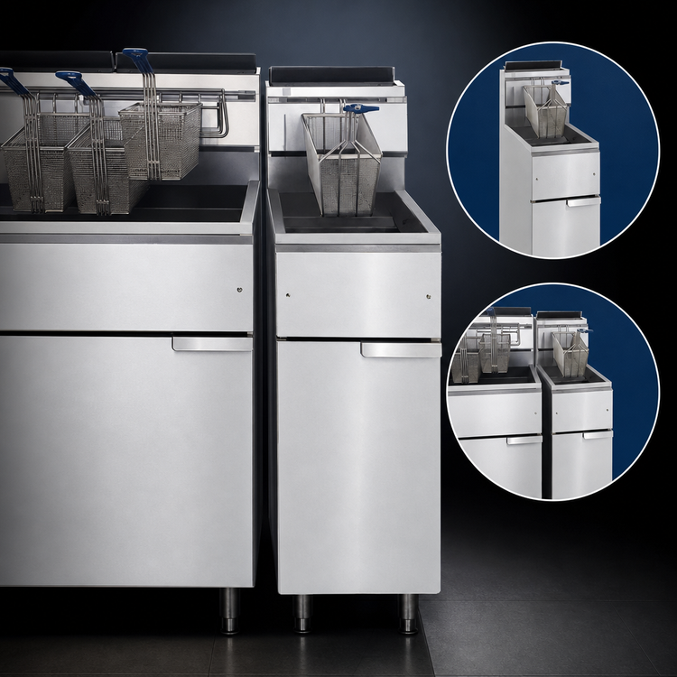 Product image #4 for Imperial IFS-25 Half-Size Gas Floor Add-A-Fryer, 25 lb Capacity