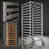 Thumbnail image #4 for Baxter Heavy-Duty Stainless Steel Single End-Load Rack for Single Rack Oven, 20 Slides