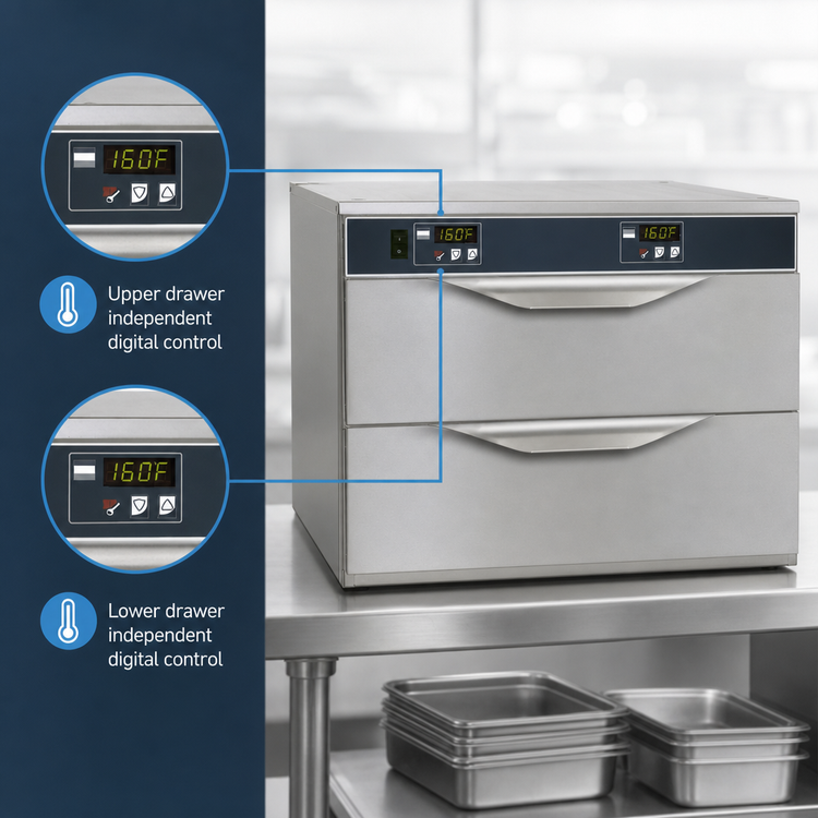 Product image #4 for Alto-Shaam Halo Heat Freestanding 2-Drawer Warming Drawer