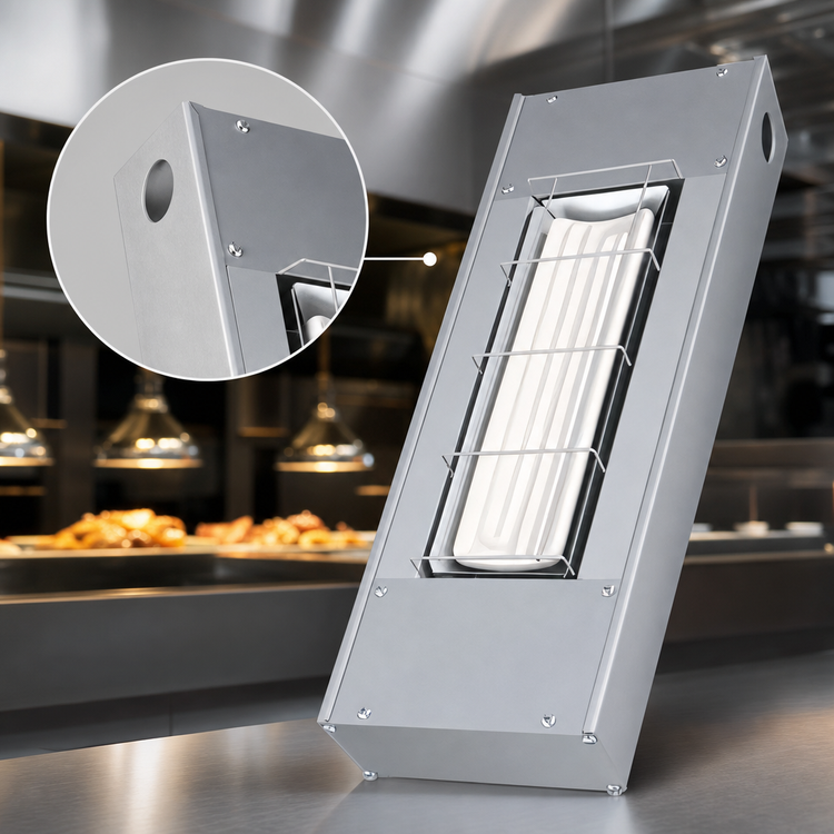 Product image #4 for Hatco Ultra-Glo 72-Inch Double Ceramic Infrared Foodwarmer Strip Heat Lamp
