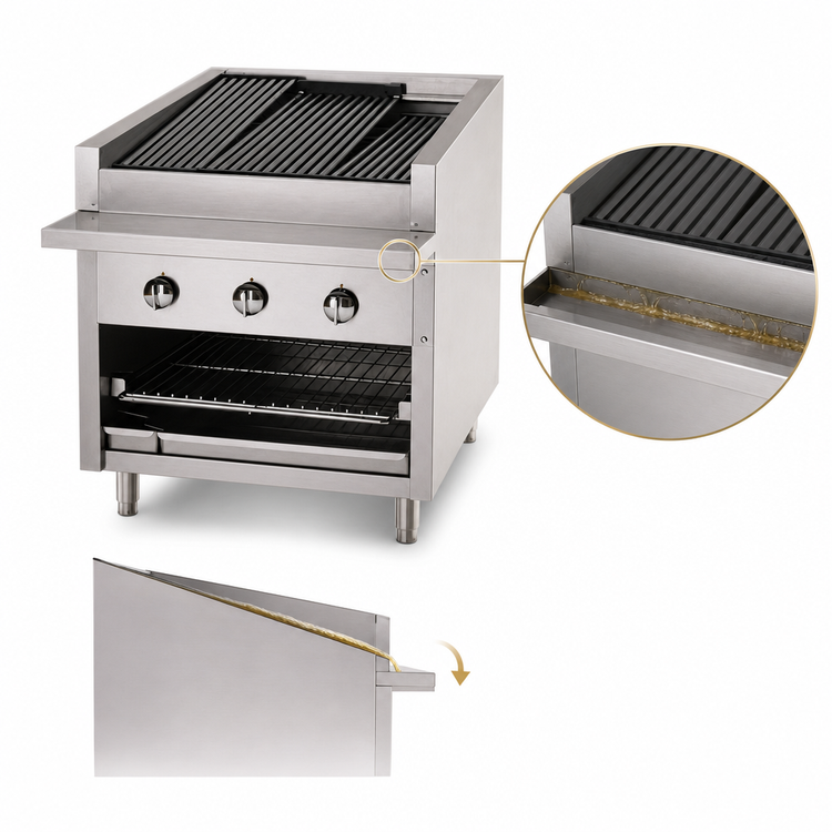 Product image #4 for Bakers Pride Dante Series C-24RS-R Countertop Radiant Gas Charbroiler, 24-Inch Wide
