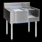 Thumbnail image #4 for Eagle Group 2200 Series BM62-22L 62-Inch Underbar Drainboard/Ice Bin/Blender Unit with Center Ice Bin, Liquid Waste Chute, 120V Receptacle