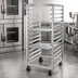Thumbnail image #4 for Channel Double-Section Side-Loading Aluminum Oven Rack, 40-Pan Capacity, No Lift