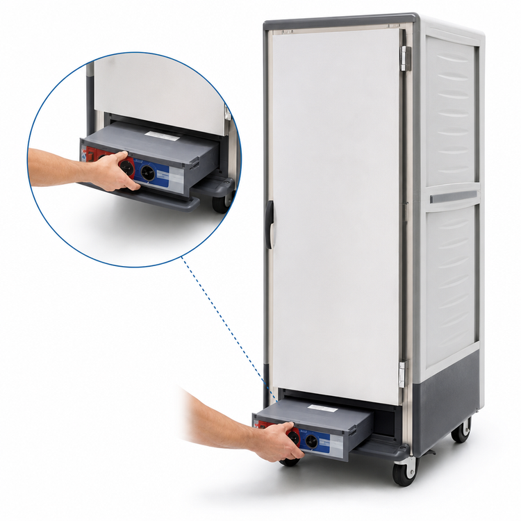 Product image #4 for Metro C5 3 Series Full-Height Mobile Heated Holding & Proofing Cabinet with Gray Insulation Armour, Solid Door, and Lip Load Slides