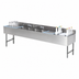 Thumbnail image #4 for Advance Tabco Underbar Basics 84-Inch 3-Compartment Deep-Drawn Stainless Steel Hand Sink and Ice Bin Combo with Deck-Mount Faucet, Right Ice Bin