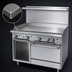 Thumbnail image #4 for Garland G Starfire Pro G48-G48RS 48-Inch Gas Restaurant Range with Griddle, Standard Oven, and Storage Base