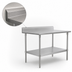 Thumbnail image #4 for John Boos Stallion 84 Inch x 30 Inch Stainless Steel Work Table with 5 Inch Backsplash and Galvanized Undershelf