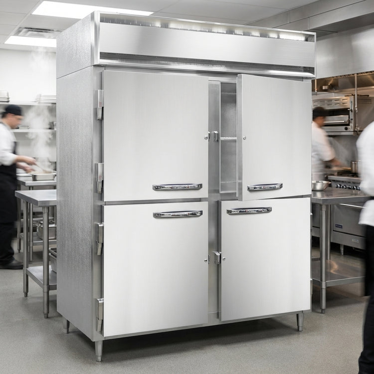 Product image #3 for Continental D2FENPTHD Designer Line Two-Section Pass-Thru Freezer with Half-Height Doors