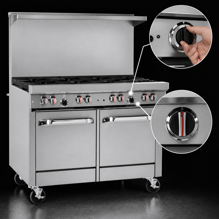 Product image #4 for Southbend S-Series 48-Inch Gas Restaurant Range with Griddle, Standard Oven, and Cabinet Base