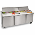 Thumbnail image #4 for Delfield Mega Top 4472NP-18M 72-Inch 3-Door Sandwich/Salad Prep Table Refrigerator with 18 1/6-Size Pan Capacity