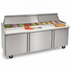 Thumbnail image #4 for Delfield Mega Top 72-Inch Three-Section Sandwich/Salad Prep Table Refrigerator with 18-Pan Capacity