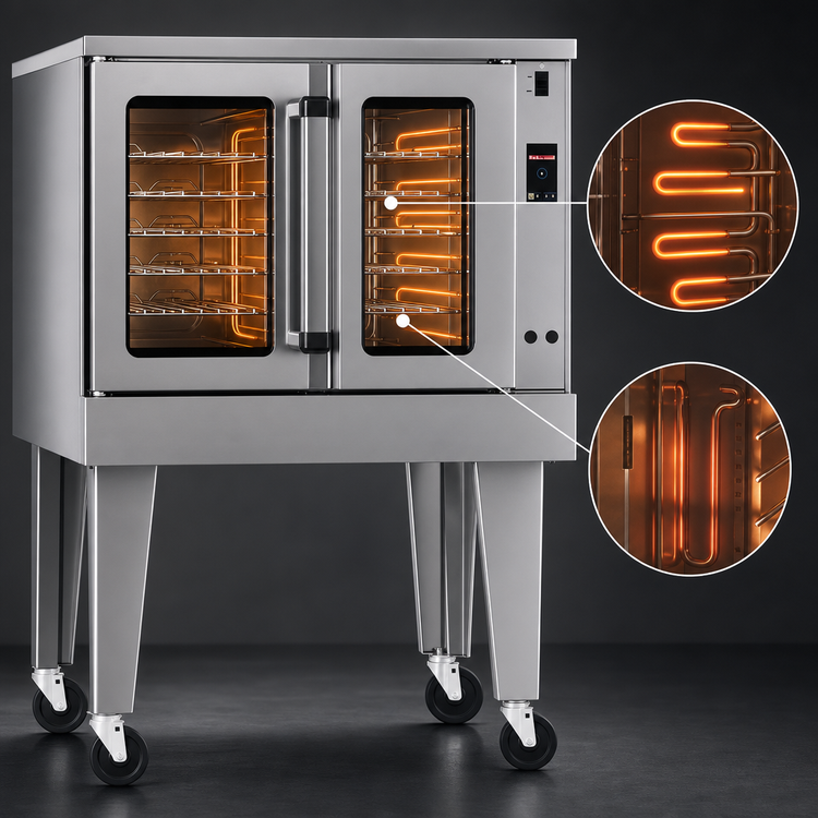 Product image #4 for Southbend Platinum Full-Size Single Deck Standard Depth Electric Convection Oven, 11 kW, Touchscreen Controls, Dependent 2-Piece Glass Doors