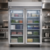 Thumbnail image #4 for Continental Refrigerator Designer Line D2FENSSGD Two-Section Wide Full-Height Glass Door Reach-in Freezer