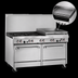 Thumbnail image #4 for Southbend S-Series 60-Inch Natural Gas Restaurant Range with 6 Open Burners, 24-Inch Raised Griddle/Broiler, Convection Oven and Cabinet Base