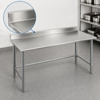 Thumbnail image #4 for Eagle Group Budget Series T3684STB-BS 84-Inch x 36-Inch 430 Stainless Steel Work Table with 4-1/2-Inch Backsplash