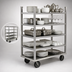 Thumbnail image #4 for Carter-Hoffmann T545 Open-Design Aluminum Queen Mary China & Silver Transporter Cart, 5 Shelves