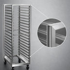 Thumbnail image #4 for Dinex DXPRIA58182616 Roll-In Refrigerator Rack, 16-Pan Capacity, Aluminum, Front and Rear Loading, 3-Inch Centers