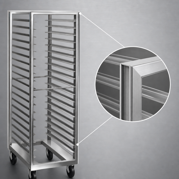 Product image #4 for Dinex Roll-In Refrigerator Rack for 16 Full-Size Sheet Pans