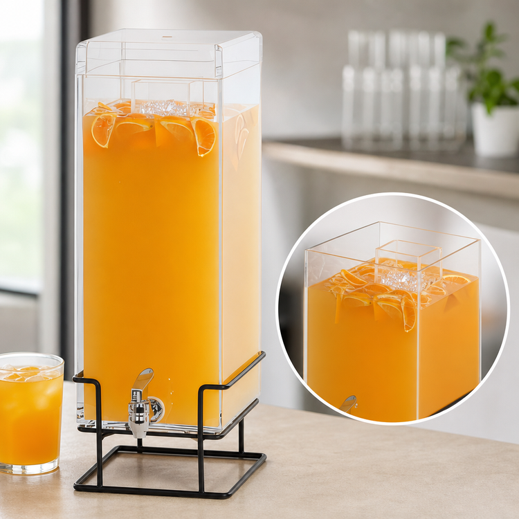 Product image #4 for Cal-Mil Milo Single 3-Gallon Square Ice Beverage Dispenser
