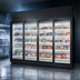 Thumbnail image #4 for True 4-Section Low Temp Self-Contained Glass Door Freezer Merchandiser, Black Exterior/White Interior, Left-Hinge, 154.4 Cu. Ft.