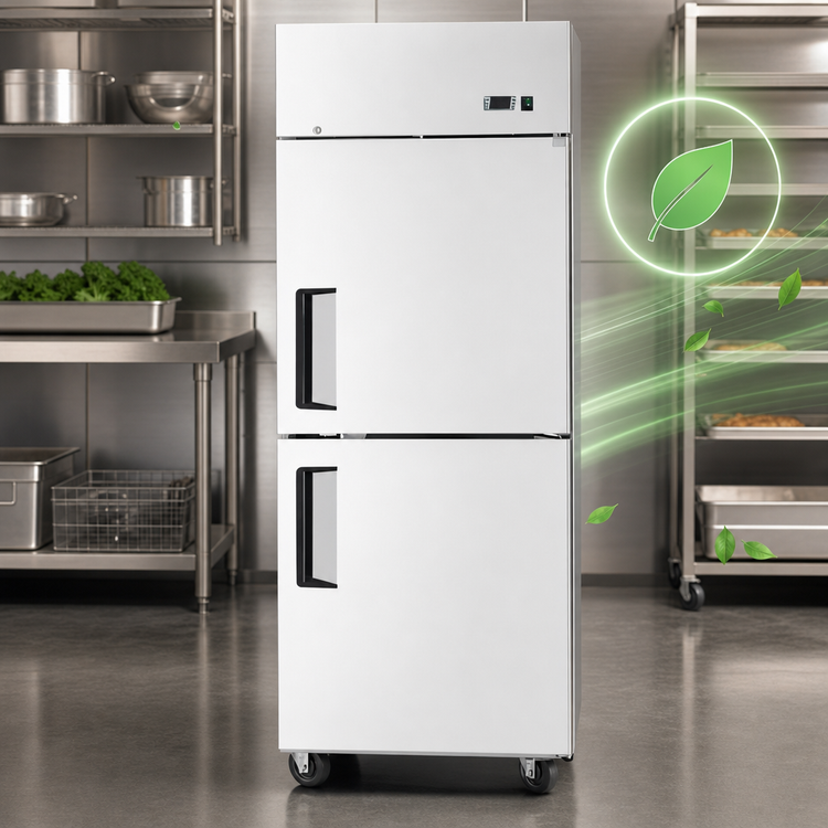 Product image #5 for Atosa One-Section Top-Mount Reach-In Freezer with Two Locking Half Doors, 21.4 Cu. Ft., Stainless Steel
