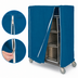 Thumbnail image #4 for Metro Waterproof Mariner Blue Cart Cover for 48 x 24 x 74 Inch Banquet Cart