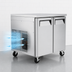 Thumbnail image #4 for Turbo Air M3 Two-Section Undercounter Refrigerator, 9.0 Cu. Ft., Self-Contained Rear-Mount, Stainless Steel, Solid Swing Doors