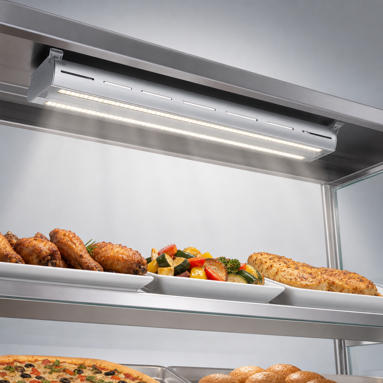 Product image #4 for Hatco Glo-Rite Curved LED Display Light, 30 Inch Strip Type, Aluminum Housing