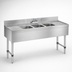 Thumbnail image #4 for Advance Tabco Underbar Basics 3-Compartment Stainless Steel Bar Sink Unit with Deck-Mount Faucet and Dual Drainboards, 60