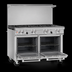 Thumbnail image #4 for Southbend Ultimate 48-Inch Natural Gas Restaurant Range with 6 Open Burners and 2 Space-Saver Ovens