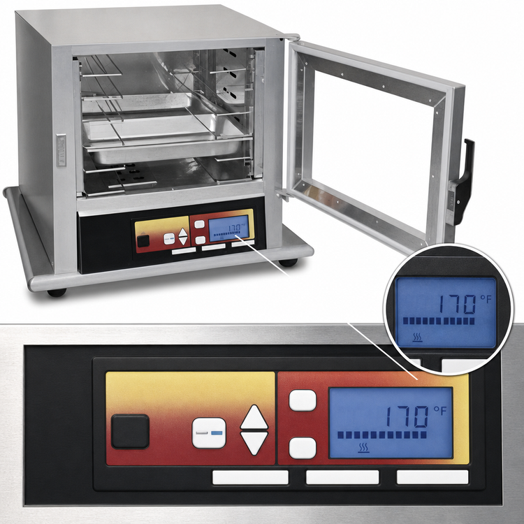 Product image #4 for Panco Extended Undercounter Heated/Proofing Holding Cabinet, Non-Insulated, Solid Door, Wire Slides
