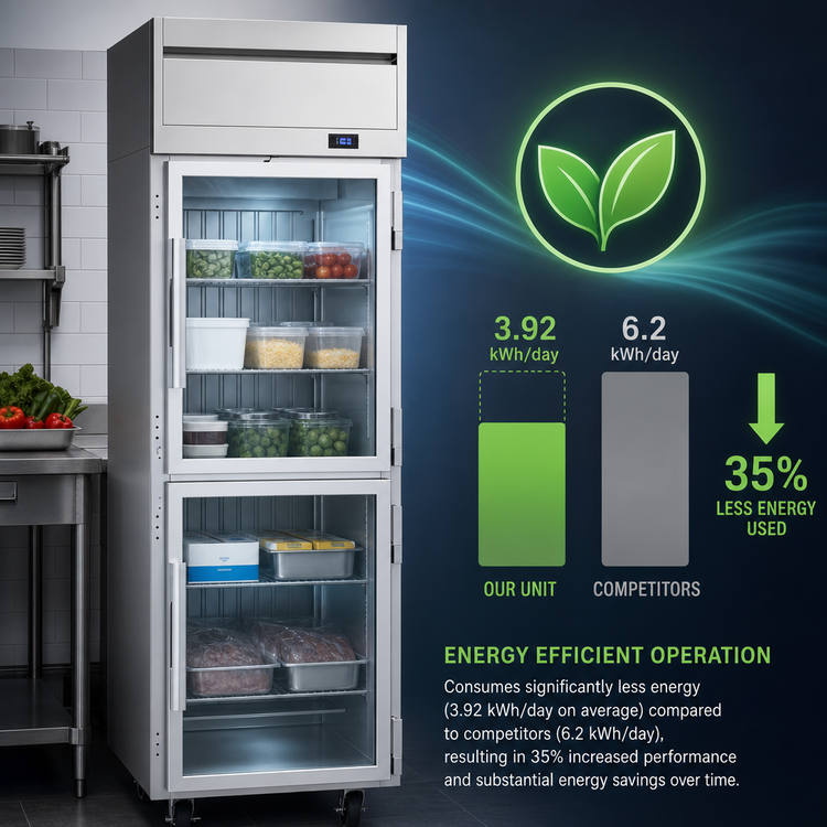 Product image #4 for Victory Elite™ VEFSA-1D-HG-HC One-Section Reach-In Half-Height Glass Door Freezer