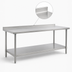 Thumbnail image #4 for Eagle Deluxe Series 144-Inch x 30-Inch Stainless Steel Work Table with Rear Upturn and Adjustable Undershelf