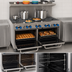 Thumbnail image #4 for Comstock-Castle 60-Inch Wide 10-Burner Gas Range with 2 Standard Ovens, Back Riser and High Shelf