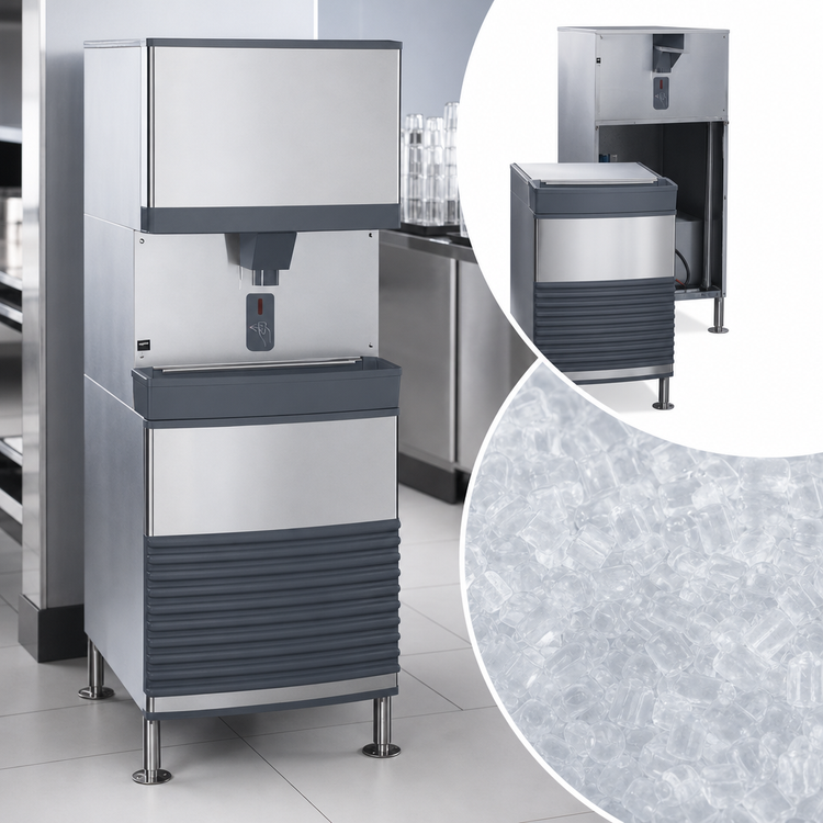 Product image #4 for Follett Symphony Plus 110FB414A-SI Freestanding Air-Cooled Ice-Only Dispenser with SensorSAFE
