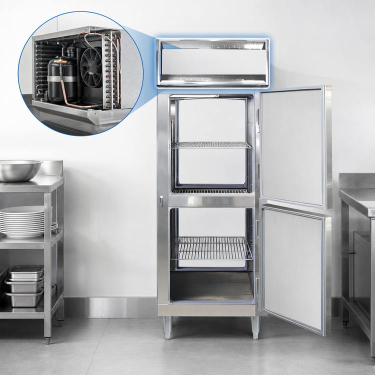 Product image #4 for Continental Refrigerator D1FENSAPTHD Designer Line Wide One-Section Pass-Thru Freezer with Half-Height Solid Doors