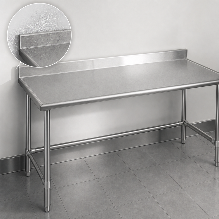 Product image #4 for Eagle Spec-Master Marine Series 144-Inch x 36-Inch Stainless Steel Work Table with 4-1/2-Inch Backsplash
