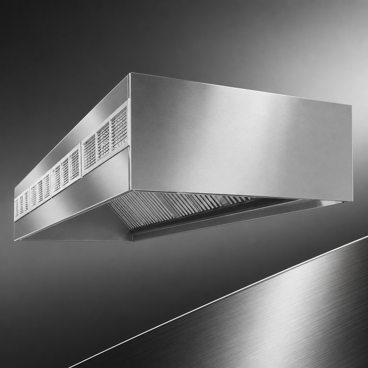 Product image #4 for SpecAir HEF96-60 Wall Type Front Discharge Make-Up Air Exhaust Hood, 60"W