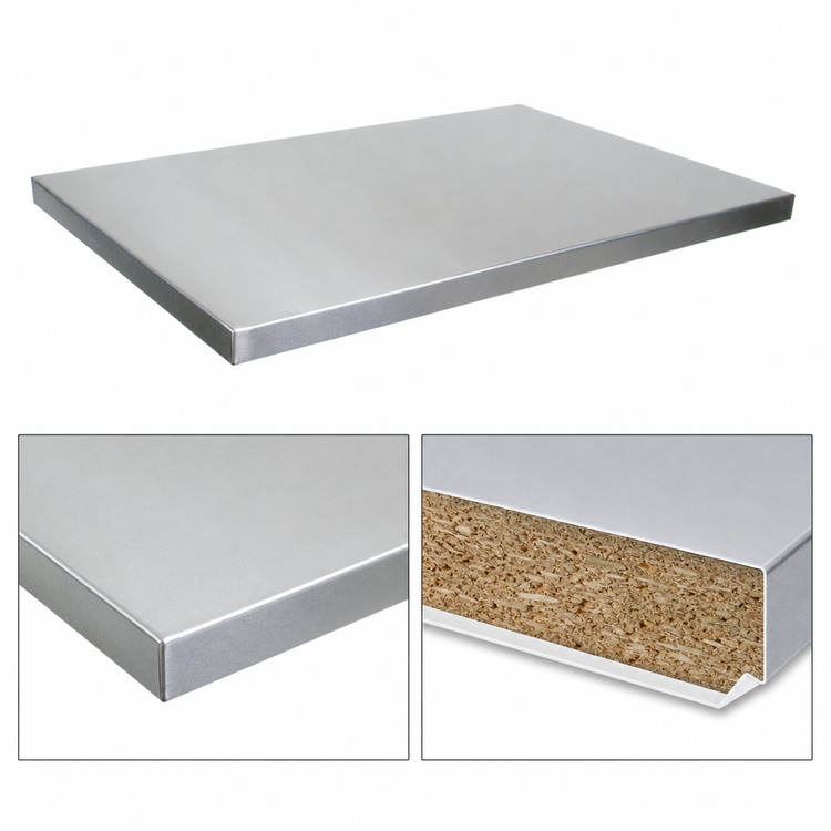 Product image #4 for John Boos Stainless Steel Countertop Work Surface, 12 x 25 Inch, 1-1/2 Inch Thick