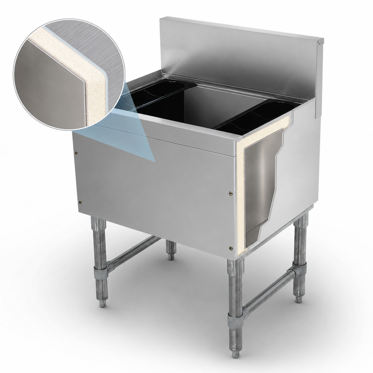 Product image #4 for Prestige 36-Inch Stainless Steel Bar Ice Chest with 10-Circuit Cold Plate