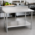Thumbnail image #4 for Eagle Budget Series 84-Inch x 24-Inch Work Table with 4-1/2-Inch Backsplash and Undershelf